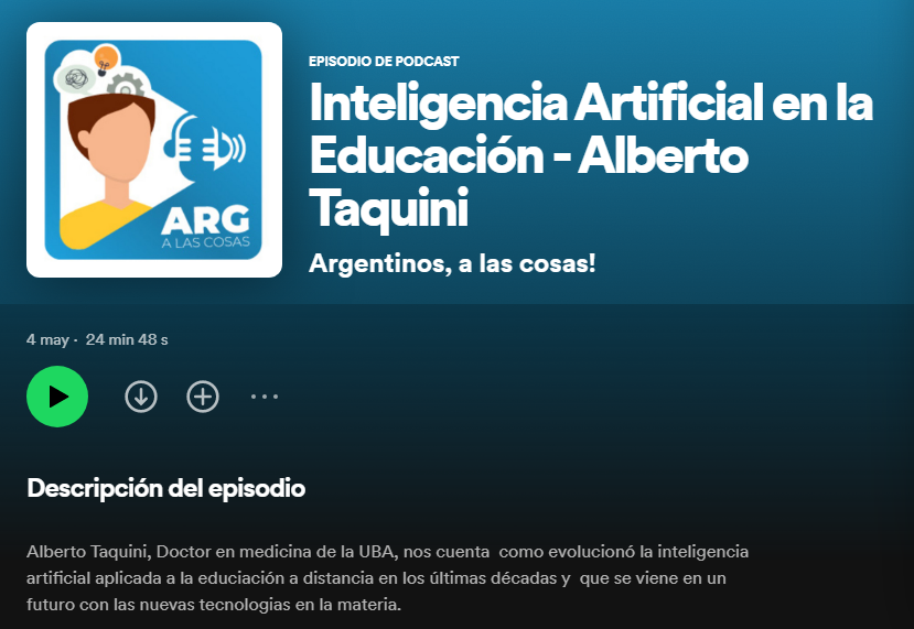 Inteligencia artificial en la educación: podcast con el Dr. Alberto C. Taquini